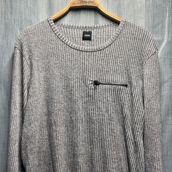 ASOS gray long sleeve top size large - Picture 3 of 9